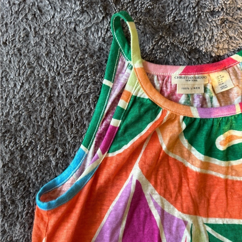 CHRISTIAN SIRIANO Women’s Colorful Abstract Tank Top - Picture 12 of 15